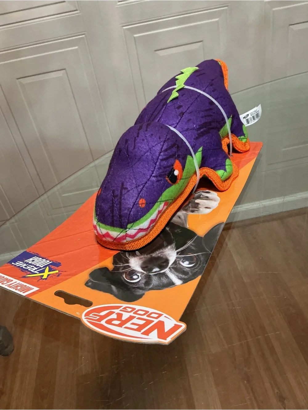 Brand New Nerf Xtreme Tough Alligator Dog Toy 14”clinker Multicolor